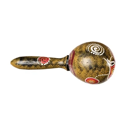 Abbildung von Holzrassel Holz Rassel Shaker Kinder Percussion Handrassel Fisch Marakas