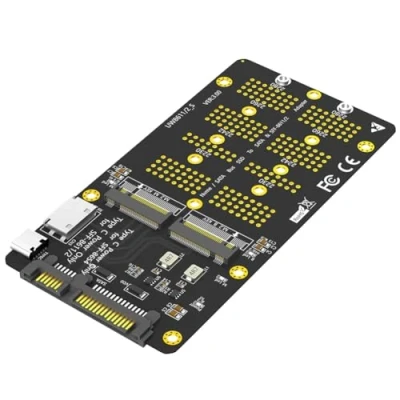 Abbildung von Kytxqikd 2 In 1 M.2(NGFF) NVMe SSD/SATA Bus SSD auf SFF 8611/8612 und SATA Adapter
