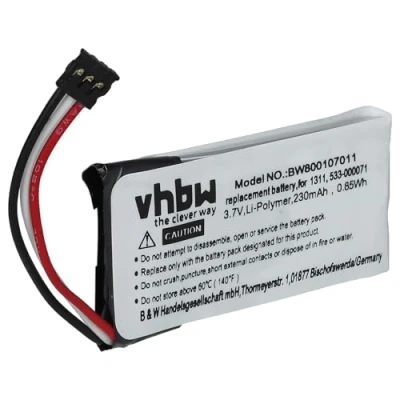Abbildung von vhbw Akku kompatibel mit Logitech N R0044, Touch Mouse T630 Ultrathin kabellose Maus (230mAh, 3,7V, Li Ion)