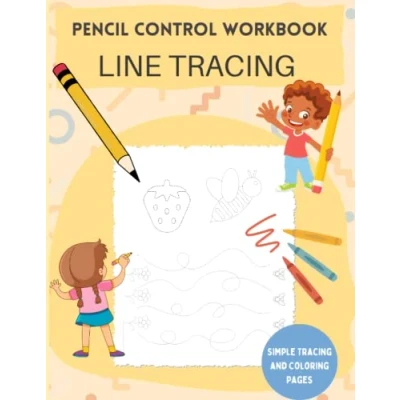 Abbildung von Pencil Control Workbook Line Tracing: Simple Tracing and Coloring Pages: Pen Training for Kids Pre writing activities toddlers