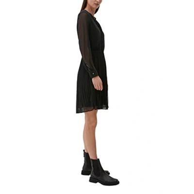 Abbildung von s.Oliver BLACK LABEL Damen Kleid kurz, Schwarz, 36 EU