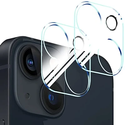 Abbildung von mtb more energy® 2X Kamera Schutz Glas für iPhone 13, 13 Mini Volle Abdeckung Schutzglas Glasfolie Rückseiten Cam Linse