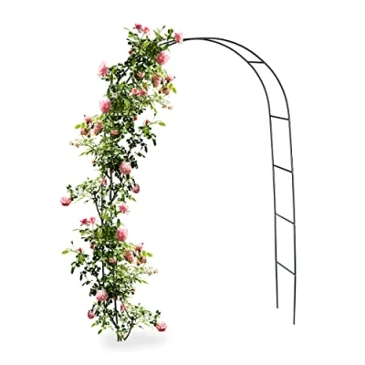 Abbildung von relaxdays Rosenbogen Torbogen Rankhilfe aus Metall 240 cm