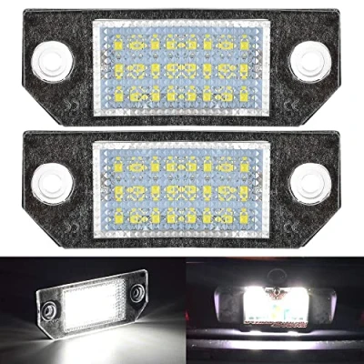 Abbildung von KATUR 1 Paar 24 SMD LED Kennzeichenbeleuchtung Lampen für Ford Focus C MAX 03 07 echte Lampenbirnen