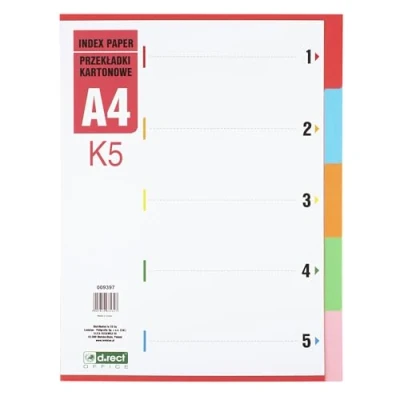 Abbildung von D.RECT K10 Register Trennblätter Kartonregister Trennregister Für Ordner Din A4 Trenner 10 Teilig Aus Karton 1