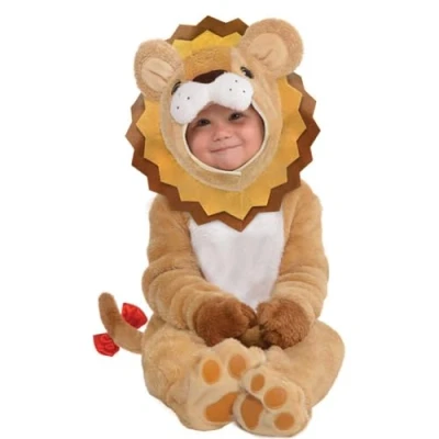Abbildung von Amscan Babykostüm kleiner Löwe, König der Tiere, Karneval, Mottoparty Beige 12 24 Monate