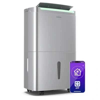 Abbildung von Klarstein Luftentfeuchter DryFy Connect 50 Dehumidifier L / Day, elektrisch 40 l/d 7 Wasser Tank