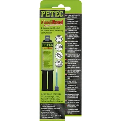 Abbildung von PETEC 98325 Reparatursatz, Kunststoffreparatur 40C +140C schwarz schleifbar, ölbeständig, überlackierbar Kartusche 24
