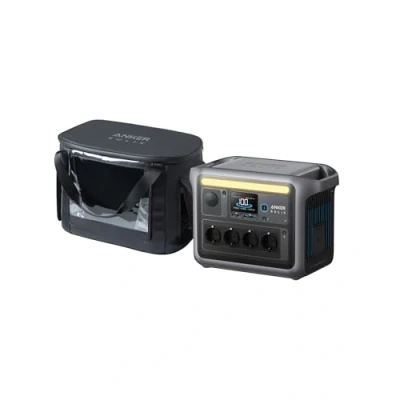 Abbildung von Anker SOLIX C1000 tragbare Powerstation mit wasserfester Tragetasche, 1800W Solargenerator, 1056Wh LFP (LiFePO4) Akku, 4 AC Steckdosen