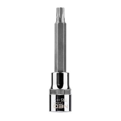 Abbildung von NEO TOOLS 08 765 Steckschlüsseleinsatz 1/2 T45 Chrom Vanadium Stahl, Werkzeugstahl Innen Torx