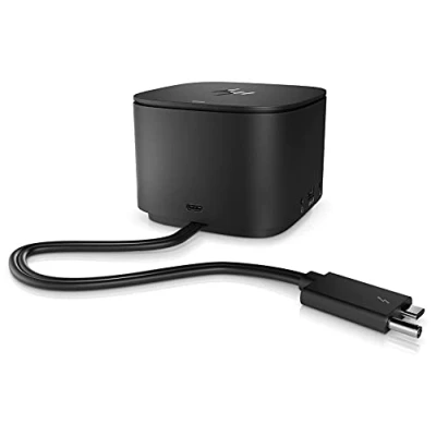 Abbildung von HP 2UK38AA ThunderBolt Dock 230W G2 Dockingstation 4K Unterstützung, 3, USB C, DisplayPort, VGA Für Elite x2, Elitebook, Folio, Zbook, Probook Schwarz (Renewed)