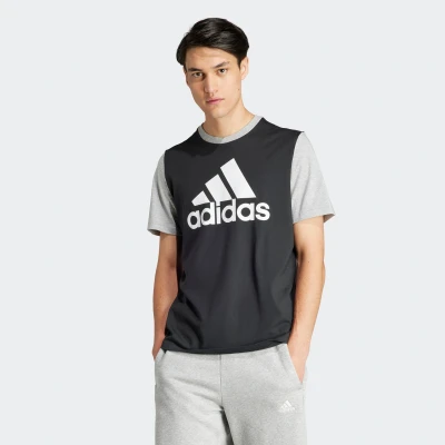 Abbildung von adidas Sportswear Essentials BIG LOGO Tshirt print, Herren, Größe: Medium, Black medium grey heather
