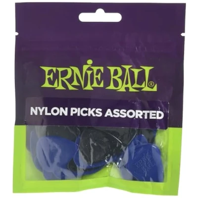 Abbildung von Ernie Ball Nylon Picks verschiedene Stärken (Medium, Heavy), Beutel mit 50 Stück