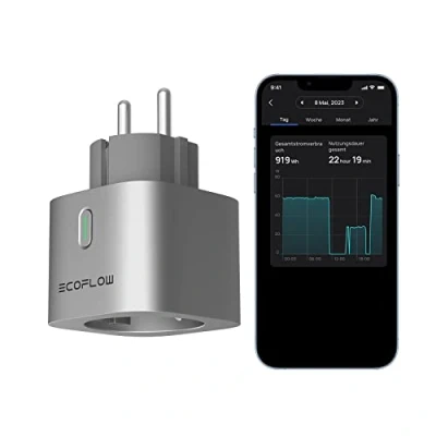 Abbildung von EcoFlow Smart Plug, WLAN Steckdose, Überwachung des Stromverbrauchs &amp; automatische Energiezuweisung, Fernsteuerung per App Sprachsteuerung, kompatibel mit Matter kompatiblen Home Systemen