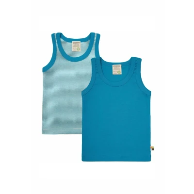 Abbildung von loud + proud Doppelpack Kinder Unterhemd, Tanktop, Feinripp aus Bio Baumwolle und GOTS Zertifiziert