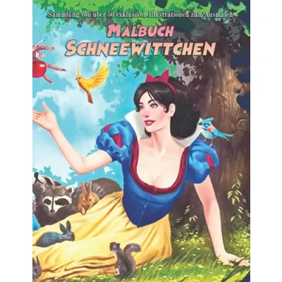 Abbildung von Schneewittchen: Malbuch: Sammlung von über 50 exklusiven Illustrationen zum Ausmalen