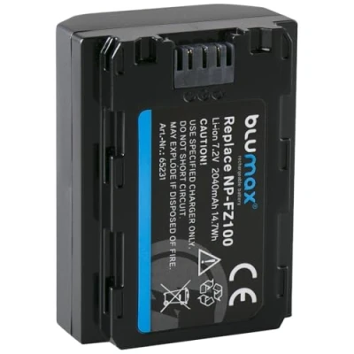 Abbildung von Blumax Akku kompatibel mit Sony NP FZ100 2040mAh für Alpha FX30 7 IV 7c 7RIV 7RV 7RIII ZV E1