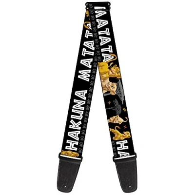 Abbildung von Buckle Down GS WDY046 Gitarrengurt Lion King Simba Nala Hakuna Matata 2&quot; breit, 86,4 152,4 cm