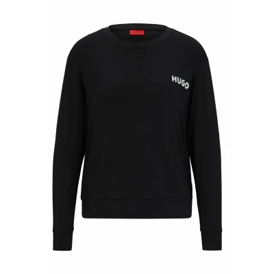 Abbildung von HUGO Damen Unite_ls Shirt Pyjama Longsleeve, Black1, 3XL EU