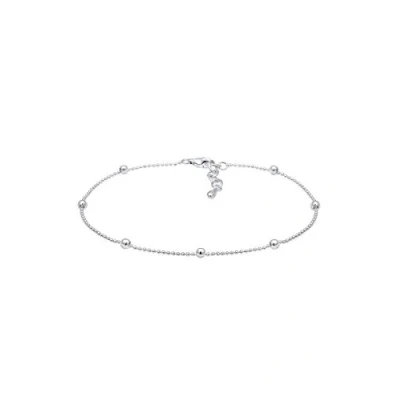 Abbildung von Elli GEO Minimal Trend Fußkettchen, Damen, Größe: 22, Silber