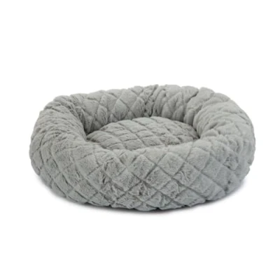 Abbildung von Beeztees Katzenbett Levisa Plüsch Grau 43x43x13cm