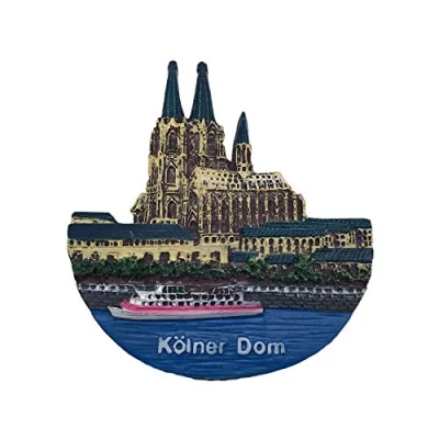 Abbildung von 3D Kölner Dom Deutschland Kühlschrank Kühlschrankmagnet Tourist Souvenirs Handgemachte Harz Handwerk Magnetische Aufkleber Home Küche Dekoration Reise Geschenk