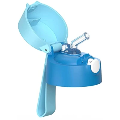 Abbildung von JARLSON® Ersatzdeckel inkl. Silikon Mundstück verwendbar für die JARLSON Edelstahltrinkflasche 350ml &amp; Kunststoffflasche 500ml (Blau)