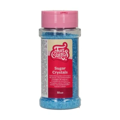 Abbildung von FunCakes Sugar Crystals Blau : Tortenstreusel, großartiger Geschmack, perfekt zum Dekorieren von Torten, Cupcake Streuseln. 80 g.