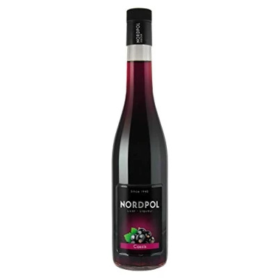 Abbildung von Cassis Likör aus Spanien (0,7 L, 16% vol.), ohne Farbstoff, Saft