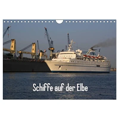 Abbildung von Schiffe auf der Elbe (Wandkalender 2025 DIN A4 quer), CALVENDO Monatskalender