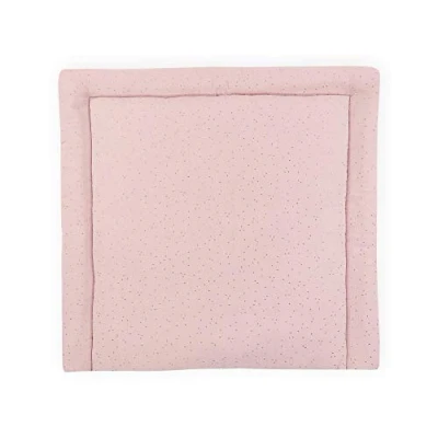 Abbildung von KraftKids Wickelauflage in Musselin goldene Punkte auf Rosa, Wickelunterlage 75x70 cm (BxT), Wickelkissen