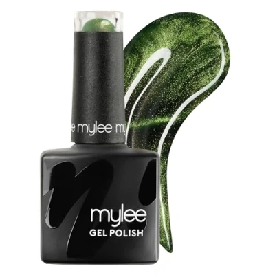 Abbildung von Mylee Cat Eye Gel Nagellack 8ml [Lucky Clover] Magnetisch, Glitzernd, Holografisch, UV/LED, Maniküre, Pediküre, Lang anhaltend, für den Professionellen und Heimgebrauch, Langanhaltend