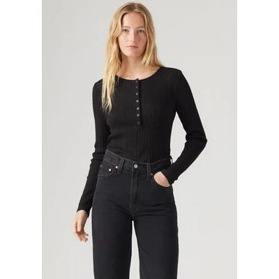 Abbildung von Levi&#039;s DRY Goods Vacationer Langarmshirt, Damen, Größe: Large, Caviar