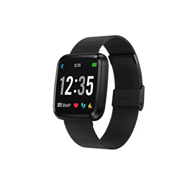 Abbildung von novasmart runR III Smartwatch Fitness Tracker HD Farbbildschirm Armband Uhr mit Pulsmesser, Schlafmonitor, Sportuhr, Schrittzähler für Android und iOS, Sport, schwarz