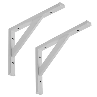Abbildung von SO TECH® Wandregalhalter Schwerlastkonsole Schwerlastwinkel Regalwinkel Wandkonsole, Spar Set 2 tlg., Stahl, Tragkraft 75 kg / Paar, 295 x 215 mm weiß