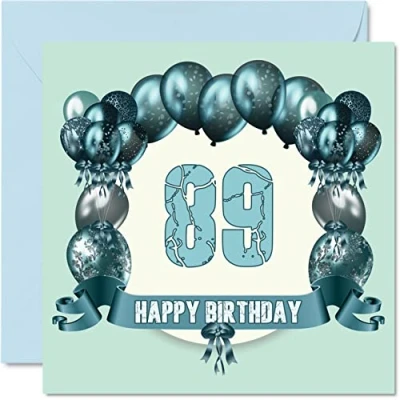 Abbildung von Stuff4 Lustige Geburtstagskarte zum 89. Geburtstag für Männer Papa, Onkel, Opa, Tante, Großvater, Oma, Mutter, Nanny, 145 mm x Grußkarten,