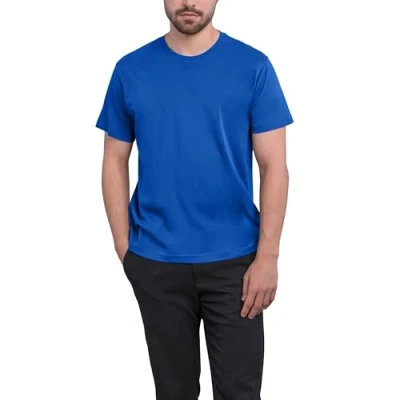 Abbildung von HRM Herren Heavy Luxury Roundneck Tee, royalblau, Gr. 6XL I Fair Trade T Shirt mit Rundhalsausschnitt Nachhaltig &amp; aus 100% Bio Baumwolle