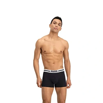 Abbildung von Puma Placed LOGO 2 PACK Panties, Herren, Größe: Large, Black