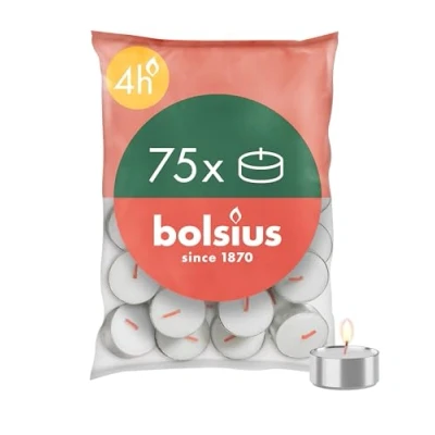 Abbildung von Teelicht weiß 4h 75Stück Beutel Bolsius