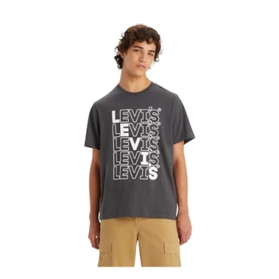 Abbildung von Levi&#039;s Herren SS Relaxed FIT Tee, Stairstep HL Logo Black Oyster, XS