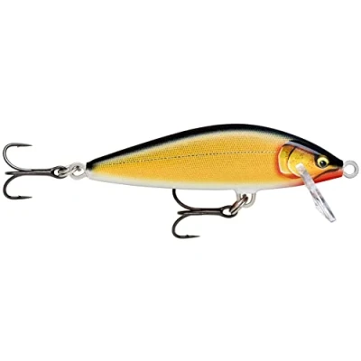 Abbildung von Rapala Angelköder Countdown Elite Angelzubehör aus Balsaholz Süßwasser Spinnköder Sinkend Lauftiefe: 0,9m Größe: 5,5cm / 5g Hergestellt in Estland Gilded Gold Shad