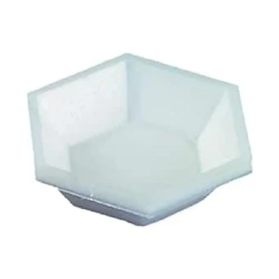 Abbildung von neoLab Polystyrol 6 Eckig Einmal Wägeschale, Mittel, Transparent, 50ml Kapazität, 18mm Höhe, 500 Stück