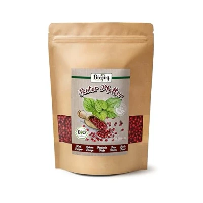 Abbildung von Biojoy BIO Roter Pfeffer ganz (250 g), rote Pfefferbeeren für Mühle (Schinus terebinthifolia)