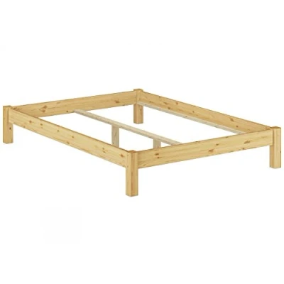 Abbildung von Erst Holz Bettgestell Kiefer Natur Einzelbett 120x200 Massivholzbettgestell ohne Rollrost 60.35 12 oR