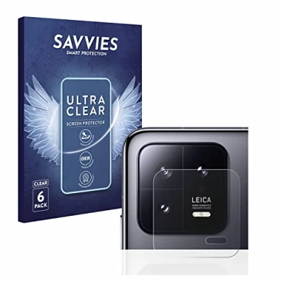 Abbildung von Savvies 6 Stück Schutzfolie für Xiaomi 13 (NUR Kameraschutz) Displayschutz Folie Ultra Transparent