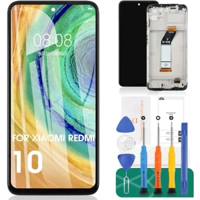 Abbildung von TFT Ersatz LCD Display für Xiaomi Redmi 10, 21061119AG, 21061119DG, 21061119AL Touch Digitalisierer, Montagesets (Schwarz, mit Rahmen)