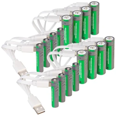 Abbildung von tka Köbele Akkutechnik Akkus: Gemischtes Akku Pack: 8X AA (1.950 mWh) / AAA (600 mWh), USB C (Li Ion Akkus AA, und AAA, aufladbare)