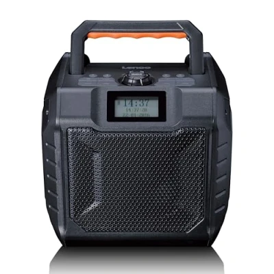 Abbildung von Lenco ODR 160BK Outdoor Radio DAB+/FM Radio, Bluetooth Lautsprecher, stoßfest &amp; wasserdicht, SD Kartenleser, AUX In, 35W RMS, 20 Stunden Akkulaufzeit, USB Ladefunktion