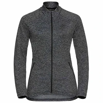 Abbildung von Odlo Damen Langarm Shirt mit Reißverschluss SESVENNA, black melange, M