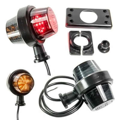 Abbildung von Web Truck Umrissleuchte Begrenzungsleuchte Old school Tuning DARK Graphite Hängend Positionsleuchte 12V 24V Farben Orange und Rot für LKW PKW Anhänger, Trailer, Wohnwagen usw. 1 Stück